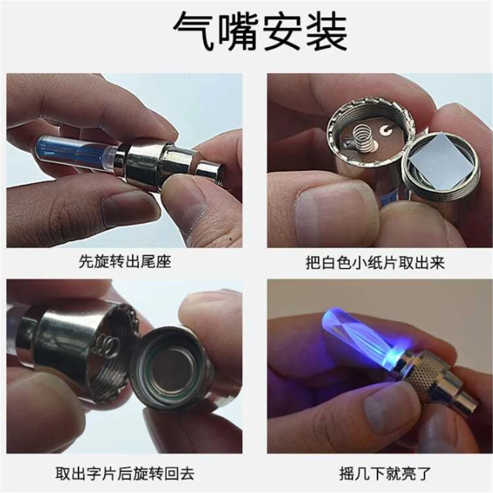 2pcs Car bicycle tire valve lamp light for Toyota Avanza Carina Celica V Hilux Land Cruiser Corona