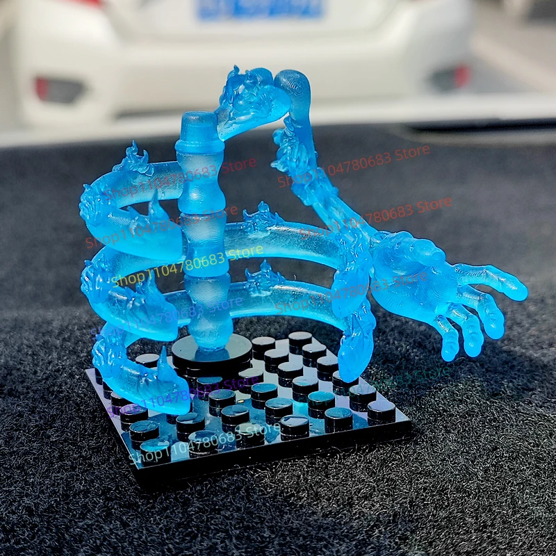 Bloques de construcción MOC, soporte de exhibición de estatuillas en miniatura, accesorios de dibujos animados de Anime, modelo de adorno, juguete para regalo decorativo coleccionable