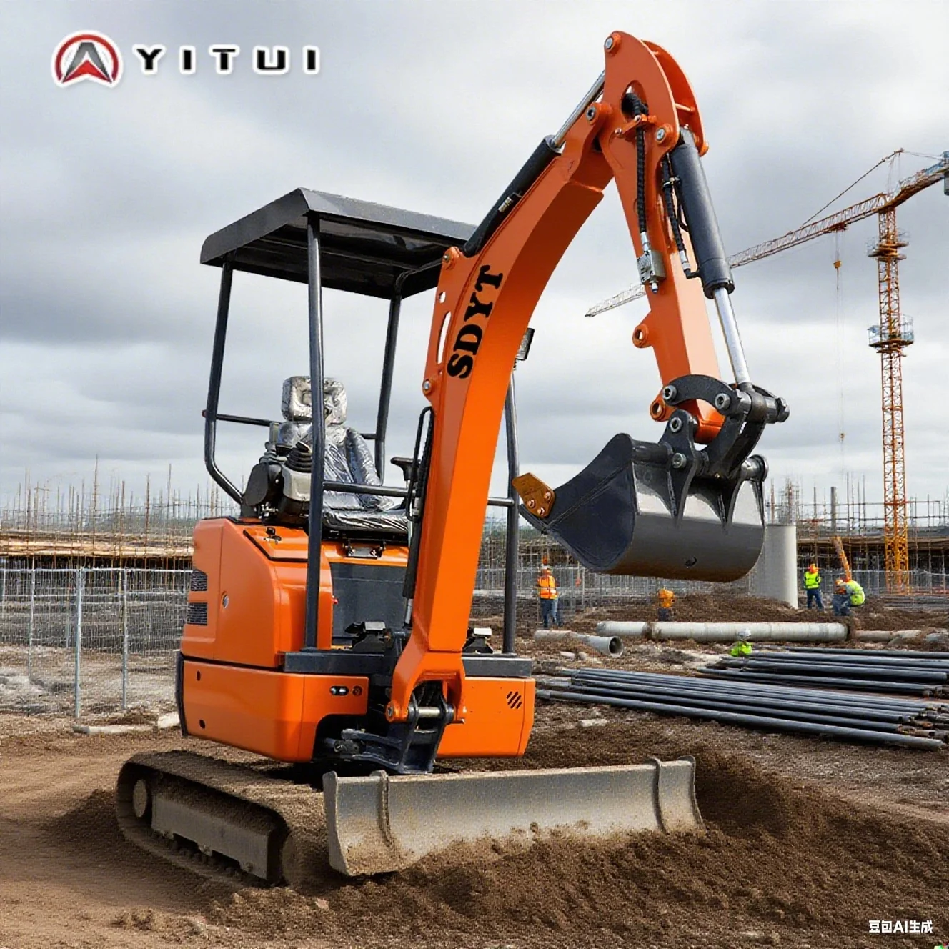 حفارة صغيرة مخصصة 2.0 طن مع محرك كوبوتا CE EPA و Euro 5 معتمدة للبناء الأوروبي عالي التحمل