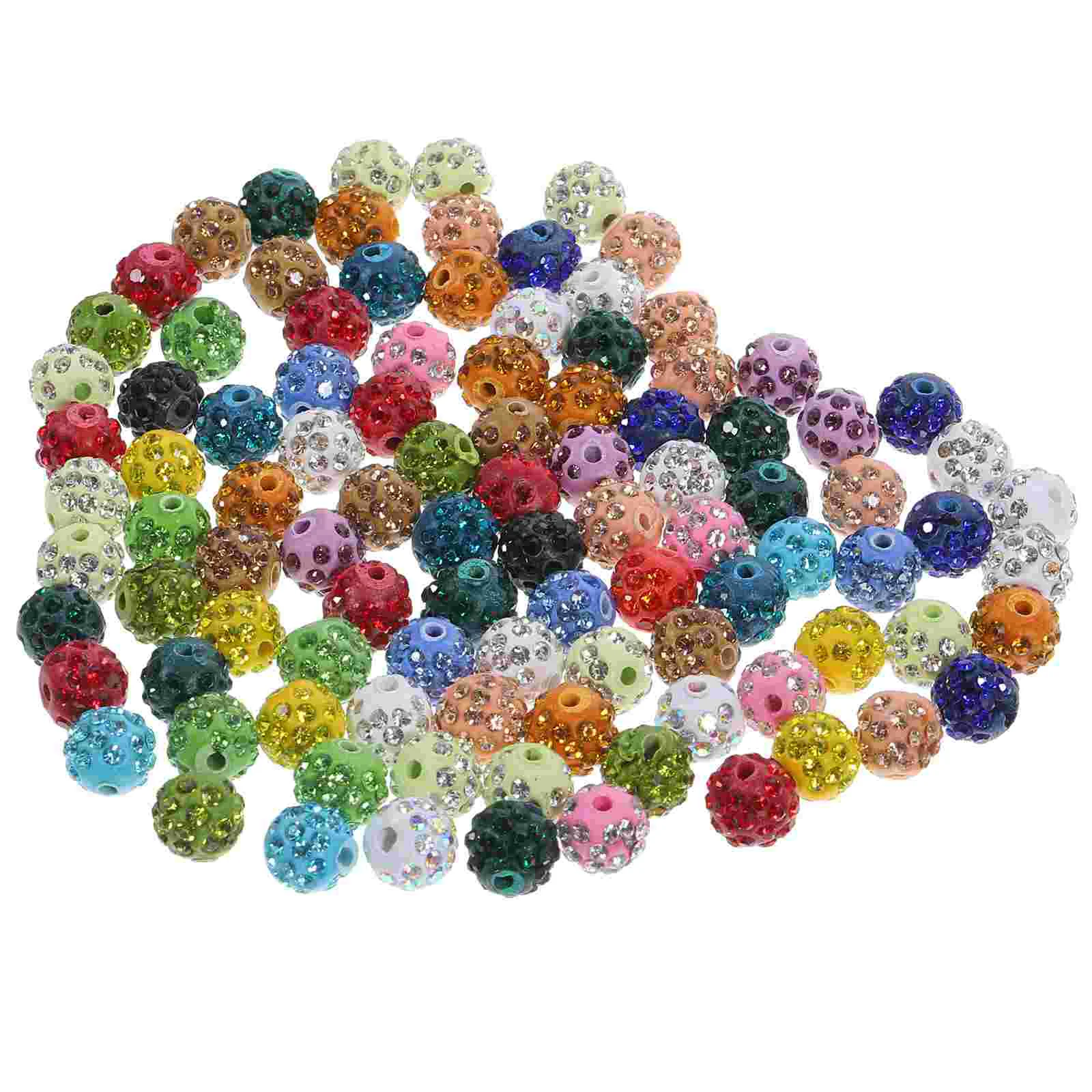 100 Pcs Beads Polymer Clay Jewelry Making Spacer for Rhinestone Accessories Bracelet Material Loose