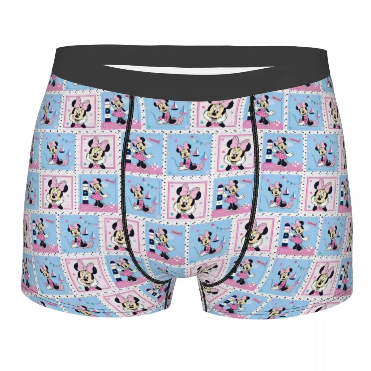 

Пользовательское забавное нижнее белье с Минни Маус, мужские трусы-боксеры с принтом, шорты, дышащие трусы