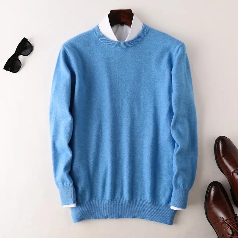 Cashmere Cotton Blend Pullover Men Sweater 2024 Autumn Winter Business Casual Jumper Jerseys Hombre Pull Homme Knitted Sweaters