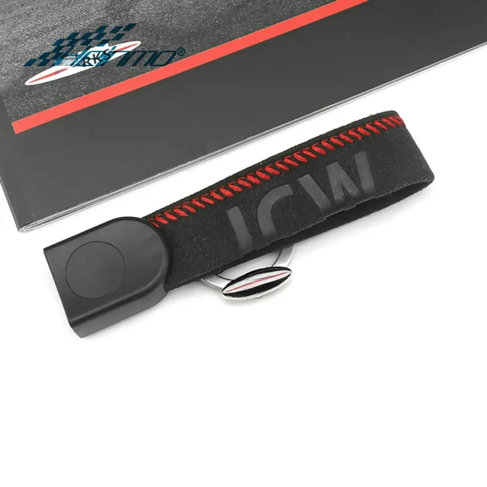 For MINI Cooper F54 F55 F56 F57 F60 Countryman JCW D S ONE Car Styling Suede Accessories KeyChain Key Case Cover Protector Rope