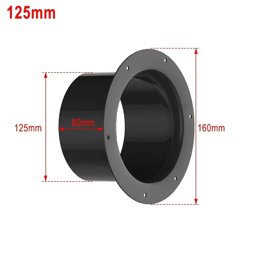 100-150mm ABS Round Pipe Flange Seat Aluminum Tube Air Ventilation Hose Connector Exhaust Duct Fresh Air System Vent Hardware