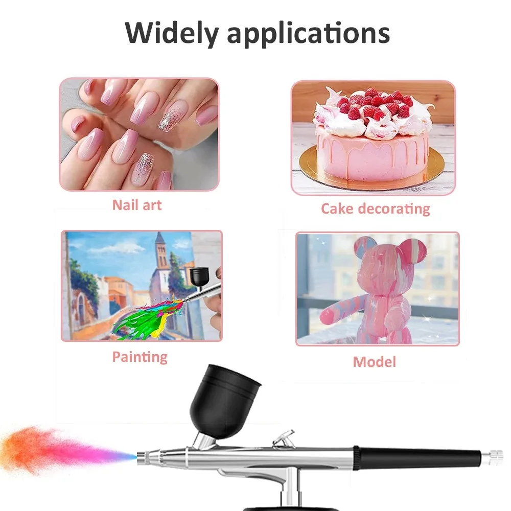 Portable Single Action Airbrush 0.3mm Nozzles Spray Gun Pen for Model Cake Nail Car Painting Beauty Inkjet