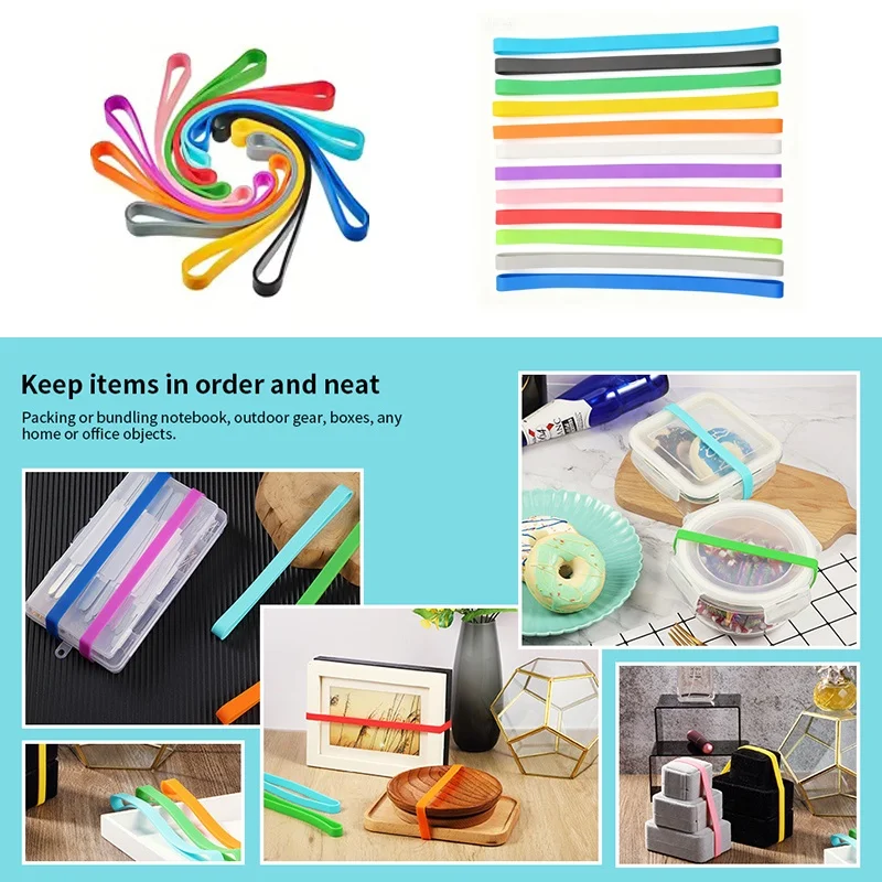 10個入り 大型シリコンゴムバンド 高弾性ゴムバンド 特大ゴムバンド アウトドア用品 ギフト ノートブック用