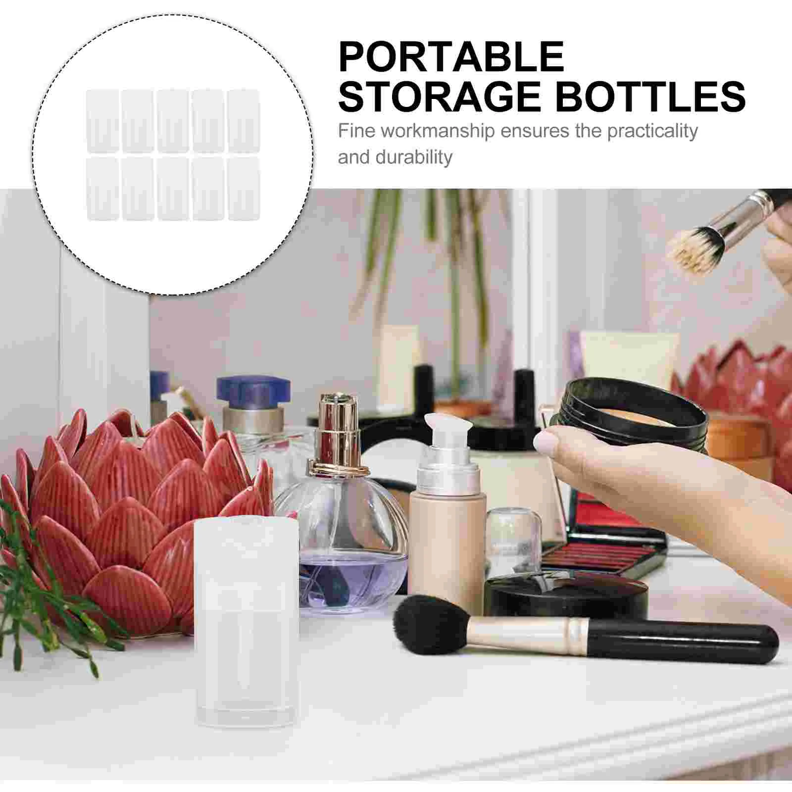 10 Pcs Deodorant Bottle Cream Plastic Sub Container Containers Refillable Abs Cosmetics Buttercream