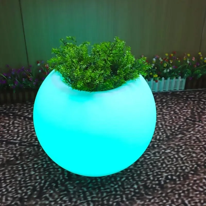 Outdoor solar luminous flower pot light IP65 waterproof environment decoration villa garden lawn courtyard balcony plant