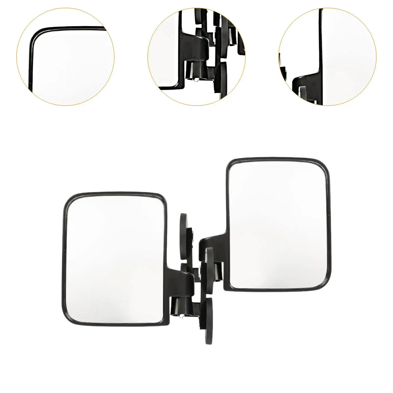 

Generic ATV Side View Mirrors Easy Installation Magnetic Universal for Compact Tractors Riding Lawn Mowers Utvs Atvs Forklifts