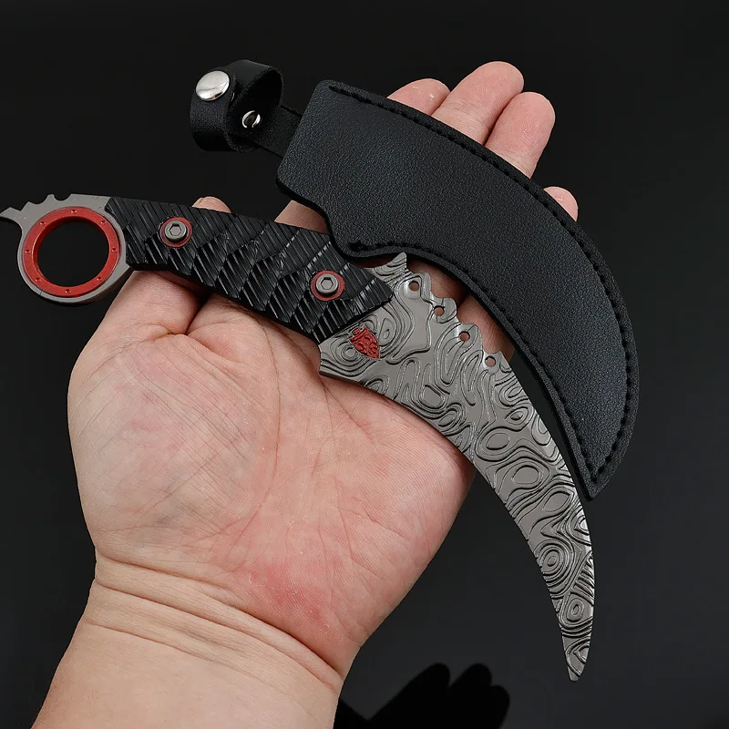 18cm Last Quarter Claw Knife Metal Model with Holster Game Arena Breakout: Infinite Karambit Militery Knives Safety Toys Boys