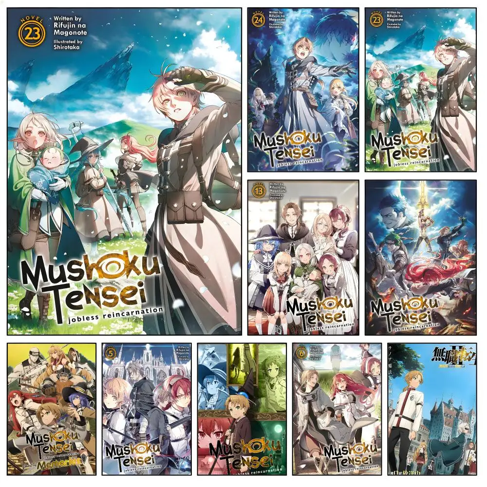 Anime M-Mushoku Tensei Jobless Reincarnation Poster Waterproof HD Modern Peel And Stick Wall Decor Living Room Dorm Garage