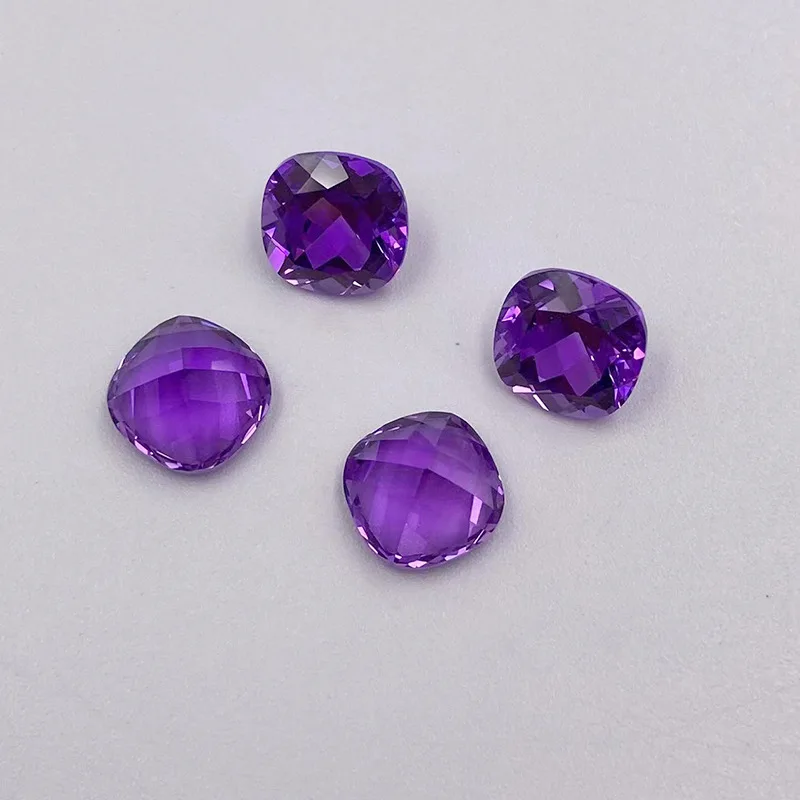 

1PCS/Lot 1-3ct 6-8mm Lab Grown Gems Cushion Cut Purple Sapphire Gemstone