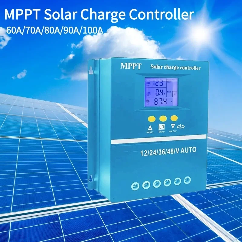 

60/70/80/90/100A MPPT Solar Charge Controller 12V 24V 36V 48V Solar Panel Battery Intelligent Regulator for Lead-acid/Lithium