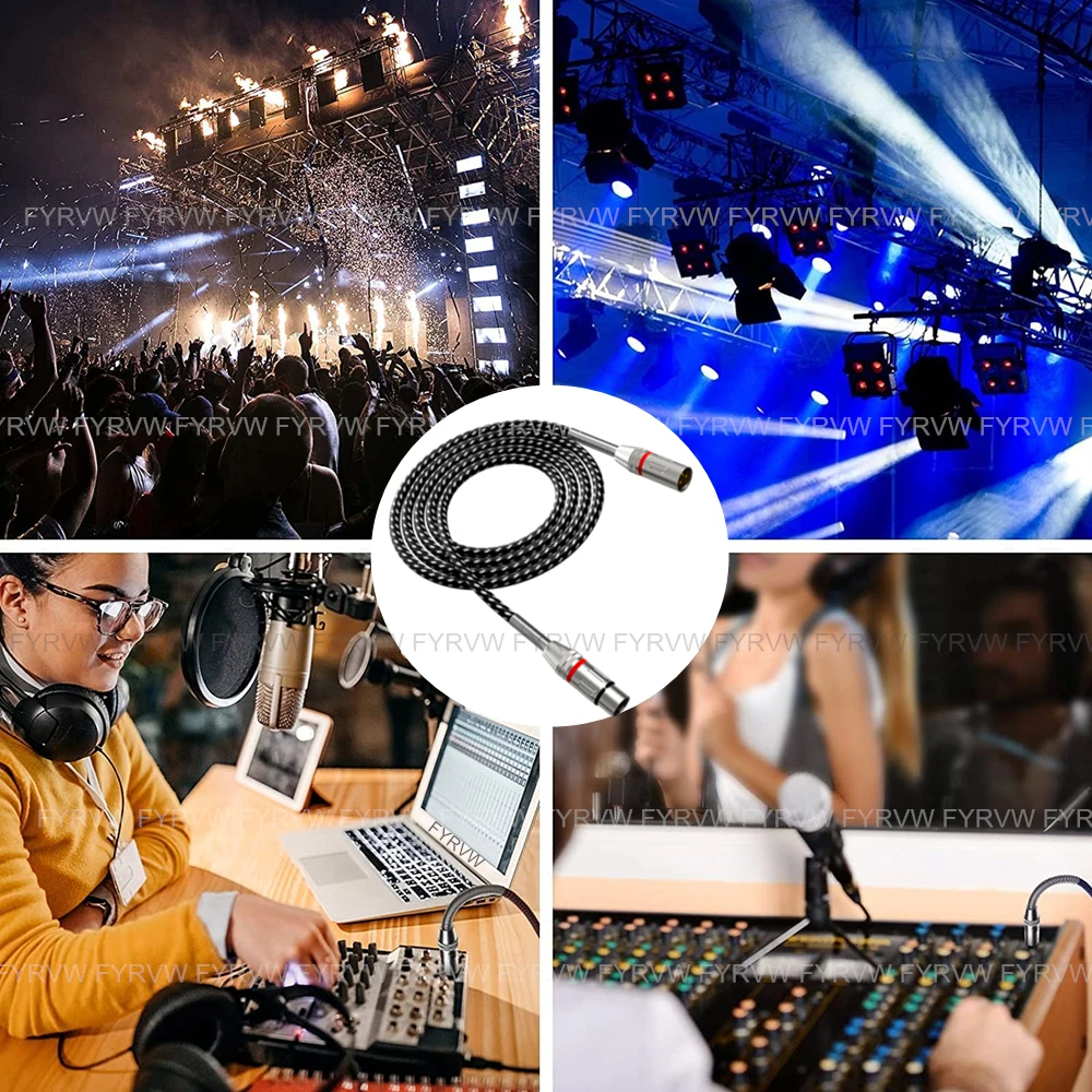 XLR Cable XLR Microphone Cable Male to Female XLR Cannon Extension Cable Balanced Speaker Sound Cable For Radio Station Cord