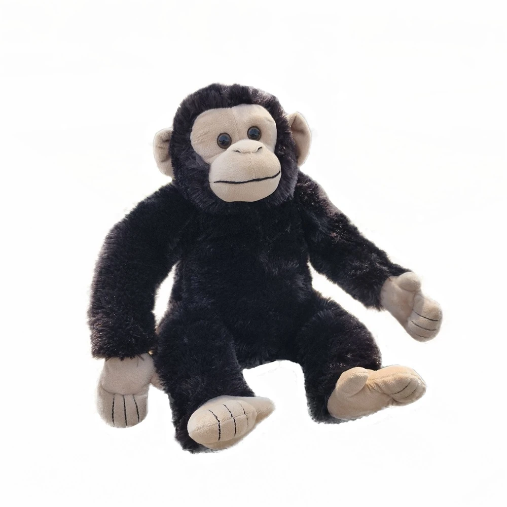 25cm Lifelike Chimpanzee Plush Toy Realistic Gorilla Stuffed Animal Soft Safari Doll Gift For Kids Home Decor