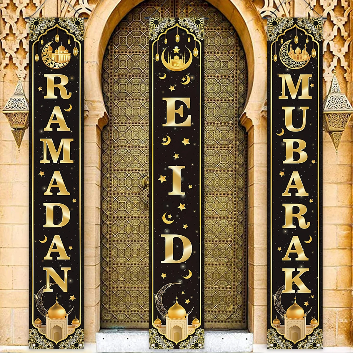 

Ramadan Hanging Flag Banner Ramadan Decor For Home 2025 Kareem Aid EID Mubarak Muslim Islamic Festival Eid Al-fitr Party Supplie