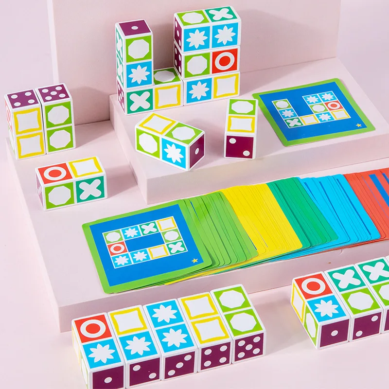 Houten Omgedraaide Bijpassende Blokpuzzelspel Puzzel Voor Kinderen Voor Vroeg Onderwijs Puzzel Logisch Denken Training Speelgoed