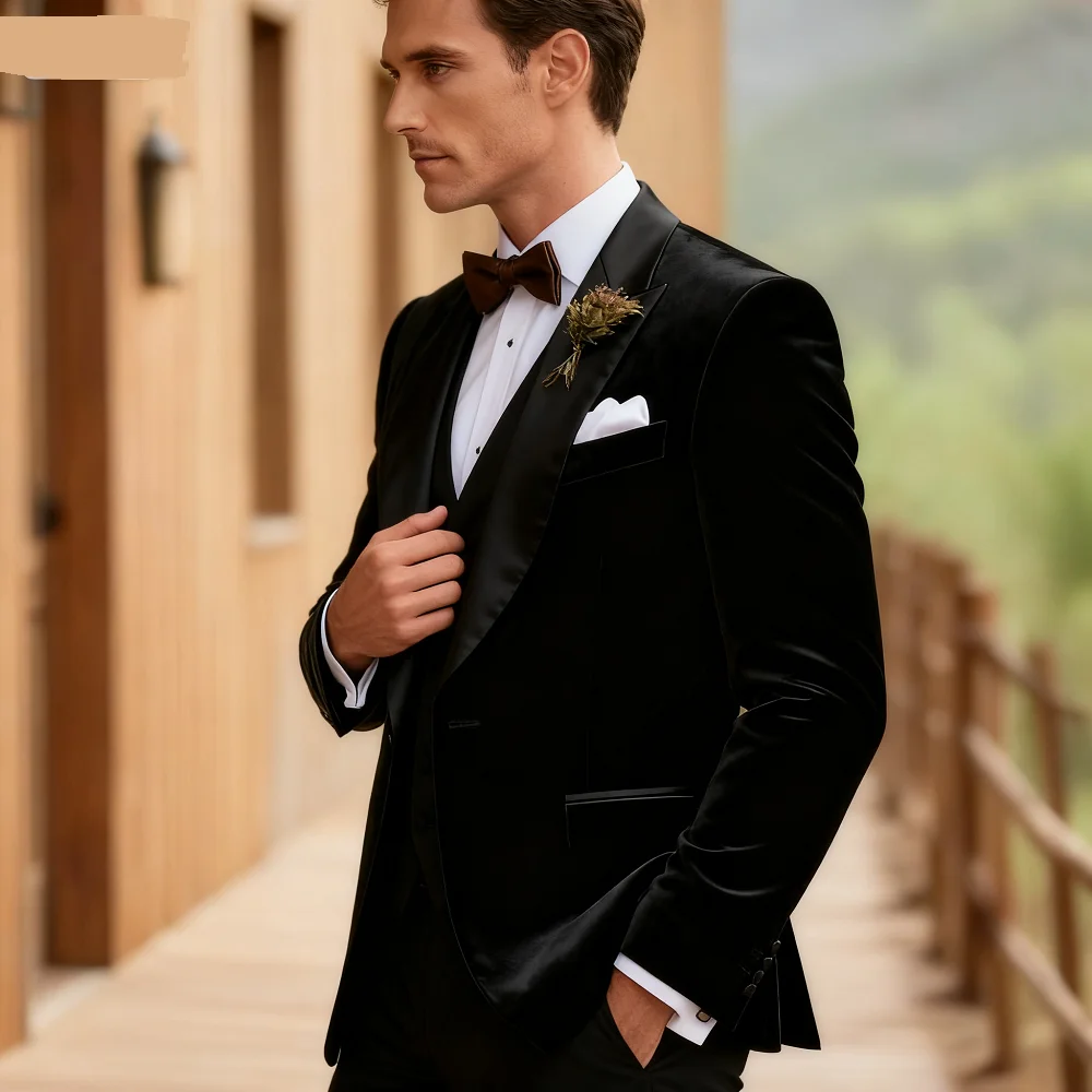 

AnnieBritney мужской свадебный костюм для курения двубортный пиджак с брюками однотонный смокинг из двух предметов для мужчин