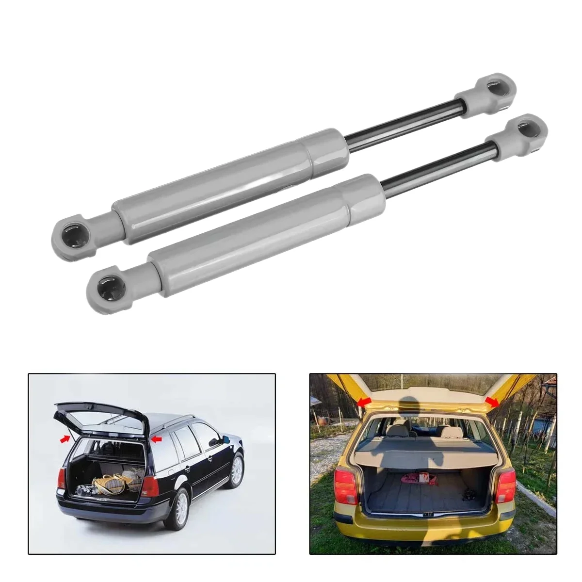 Grey Support Rod 195mm 8mm Car Gas Strut Bars Gas Spring Hood 250N 380N Support Rod Shock Lift for RV Bed Window Bus Caravans