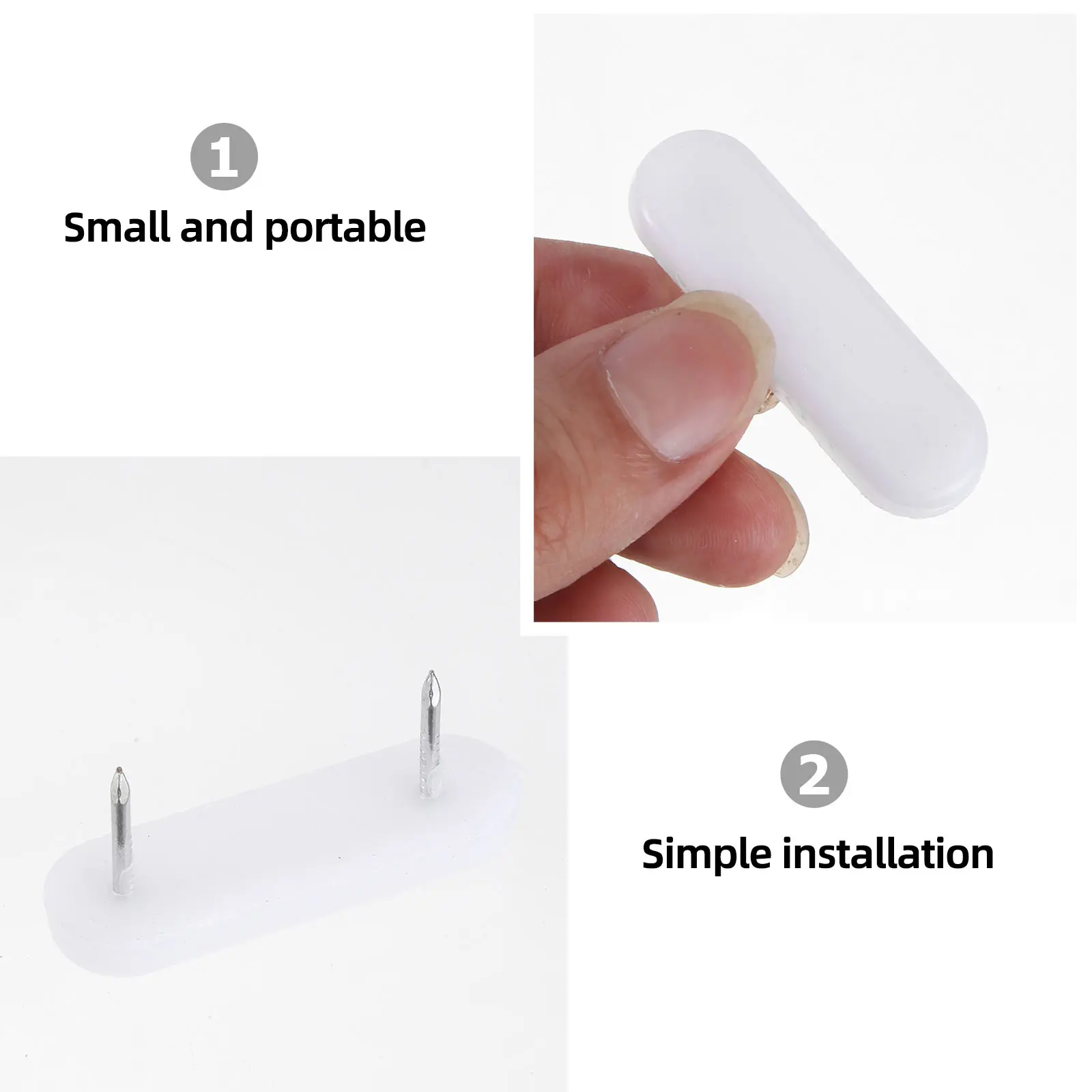 

100pcs Furniture Feet Chair Foot Nail White Sliders Floor Protectors Wooden Plastic Rolling Chairs Protective Glide