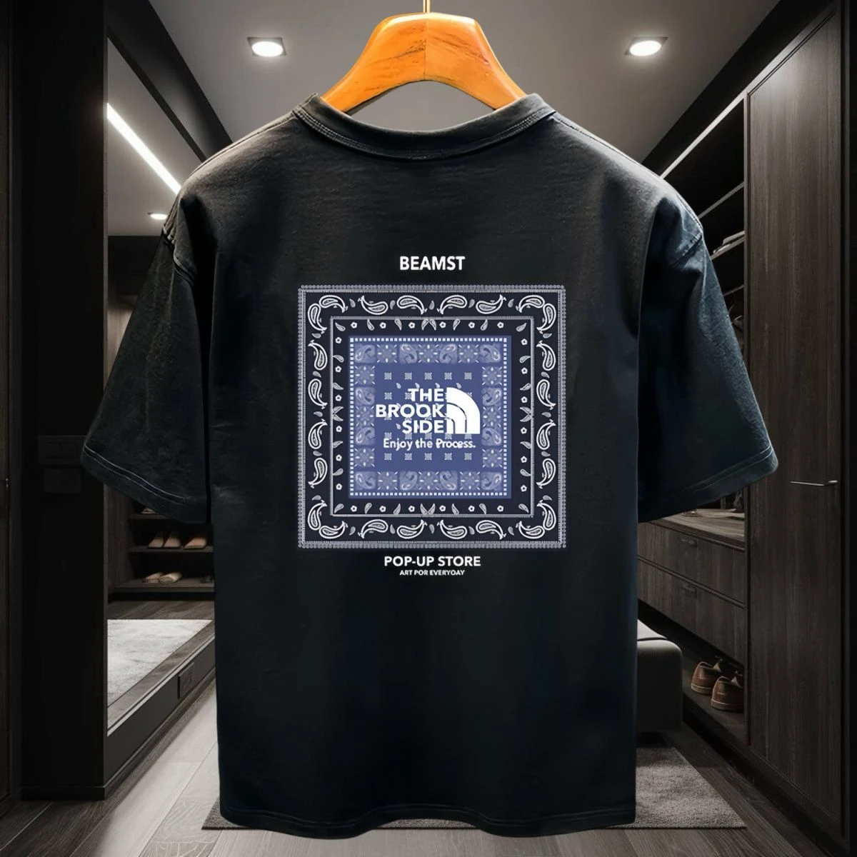 

High-quality Men's Summer New Thick Pure Cotton T-shirt, with Printed Design, Stylish, Breathable, and Sweat-absorbing