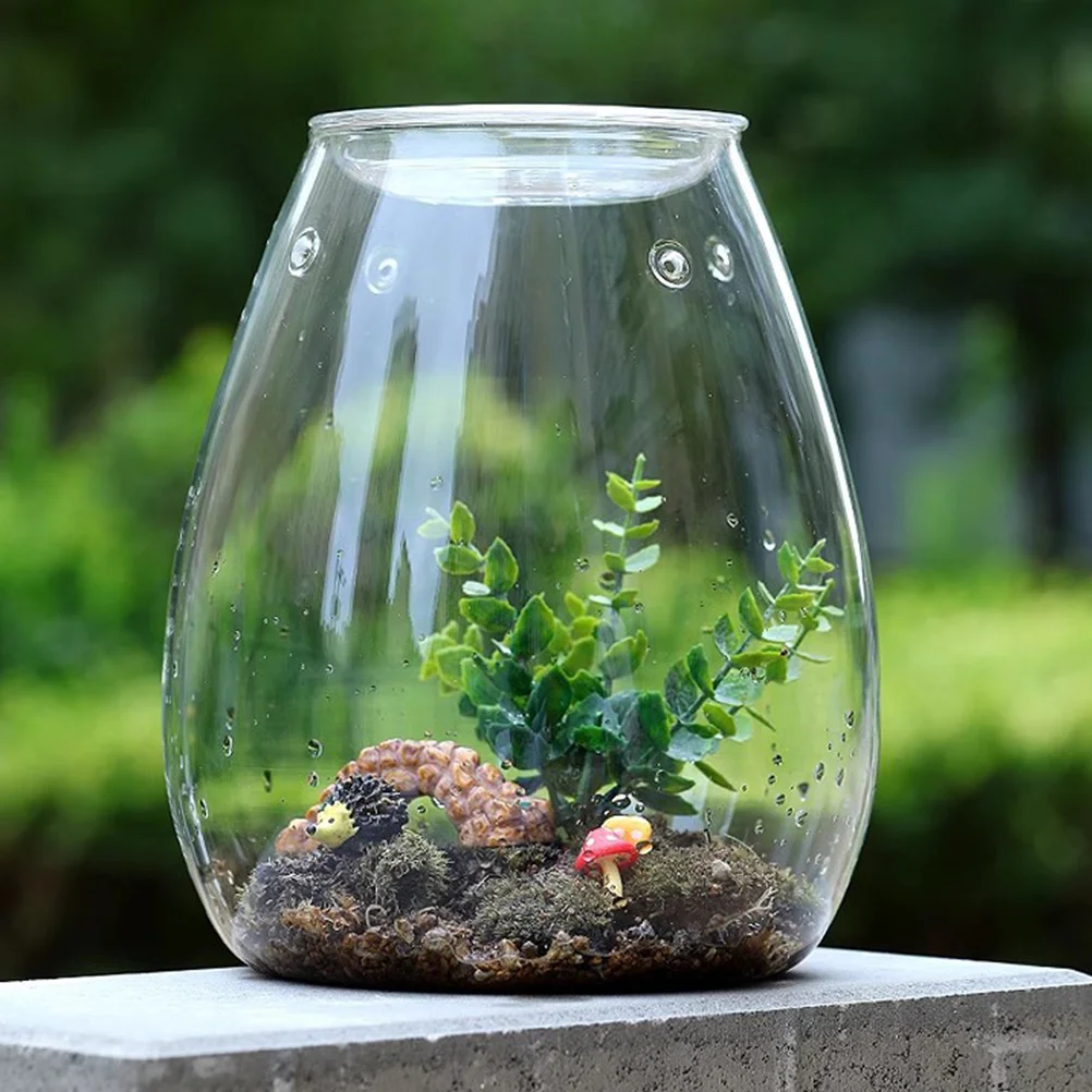 

Clear Glass Micro Landscape Bottle Durable Empty Terrarium Container Creative Home Garden Decor Terrarium Glass Containers