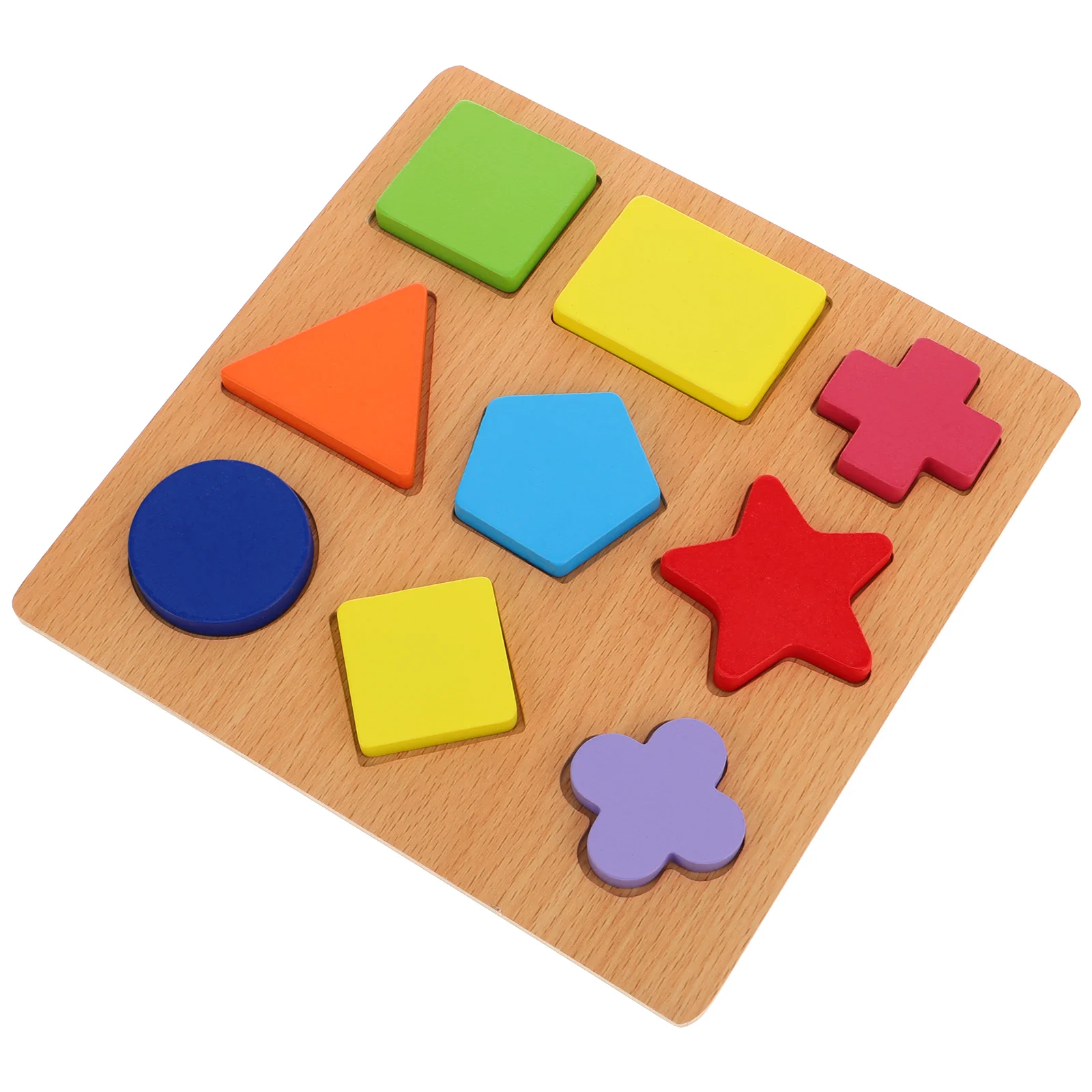 

Geometric Shape Panel Kid Puzzles Geometry Toy for Kids Wooden Math Three-dimensional Child