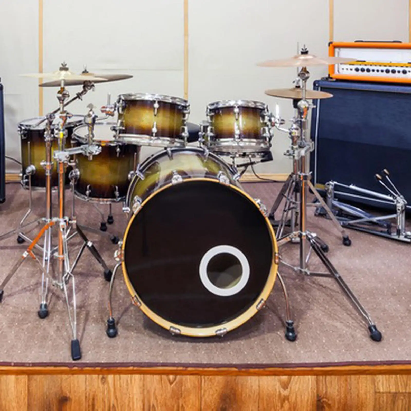 Schlagzeug-Portloch-Schutzring-Set für Übung und Reparatur von Drumsets