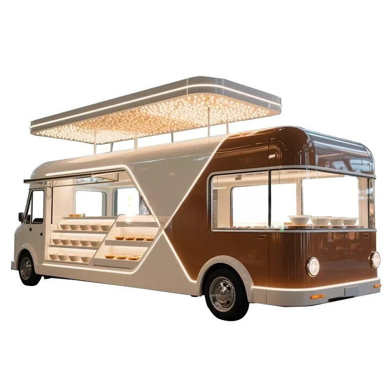 

Dining car Electric four-wheel mobile dining car Internet celebrity night market stall car sales Multifunctional snack truck