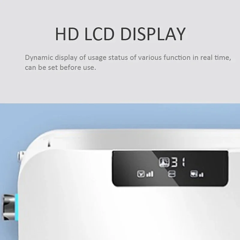 EcoFresh D U-shape Smart Toilet Seat Electric Bidet Cover Smart Night Light Intelligent Bidet Sprayer Heat Clean Dry Massage