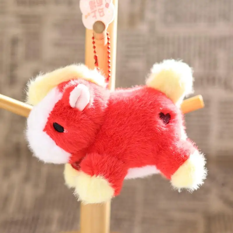 1개 러브 포니 키체인 12cm 귀여운 말 플러시 펜던트 여성용 카와이 자동차 키링 장식 선물 가방 액세서리