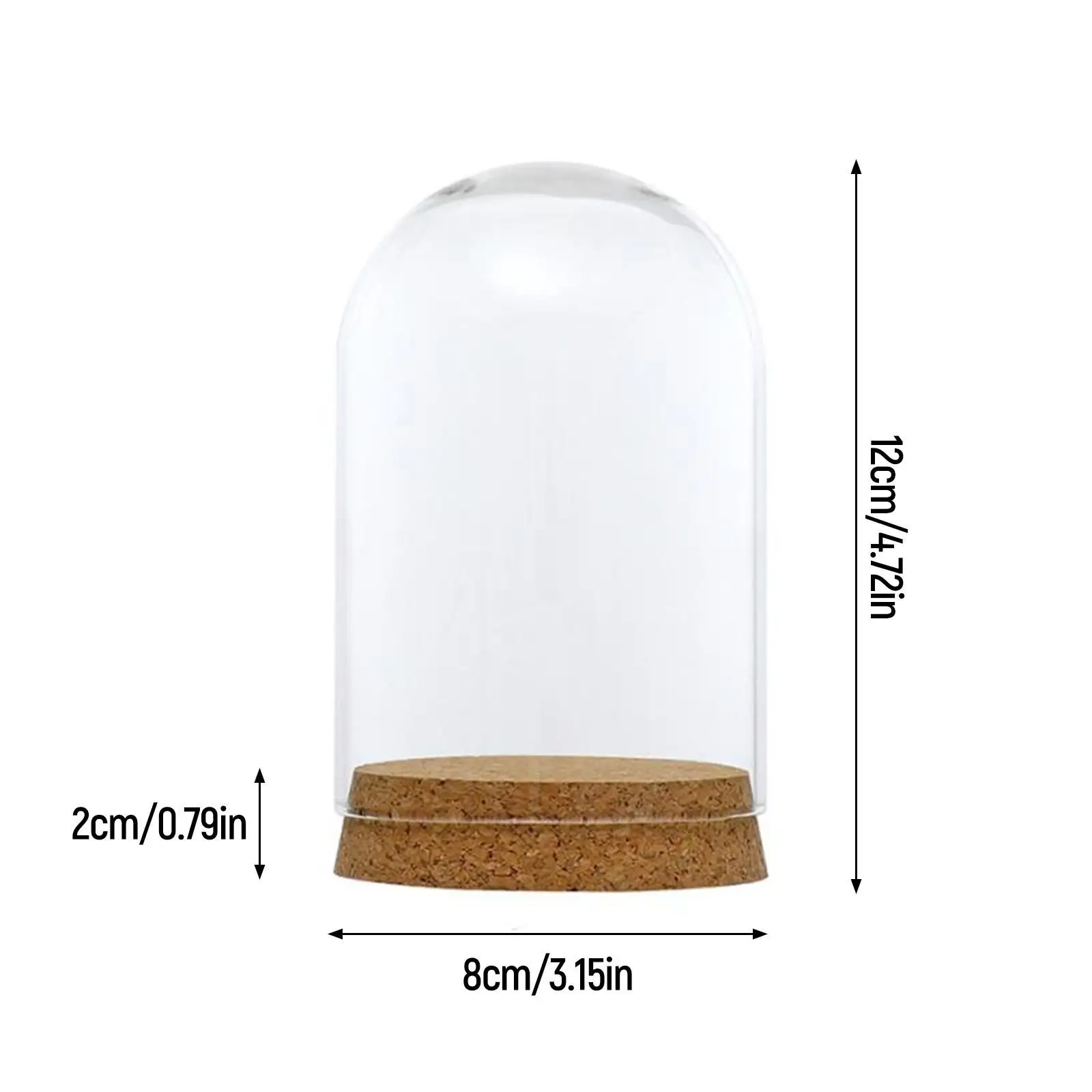 10 pezzi 8x12 cm copertura da tavolo cloche campana vaso paesaggio con, vaso