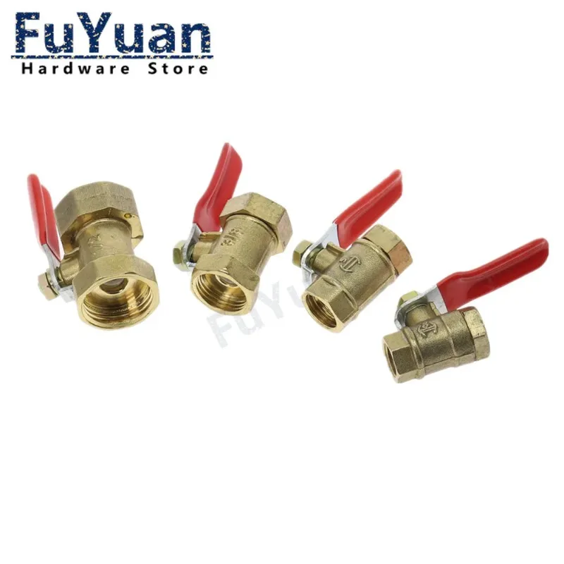 1 قطعة أنثى الموضوع هوائي صمام كروي صغير النحاس موصل مشترك ، النحاس تركيب مقرنة محول ، المياه والهواء 1/4 3/8 1/2 BSP #3