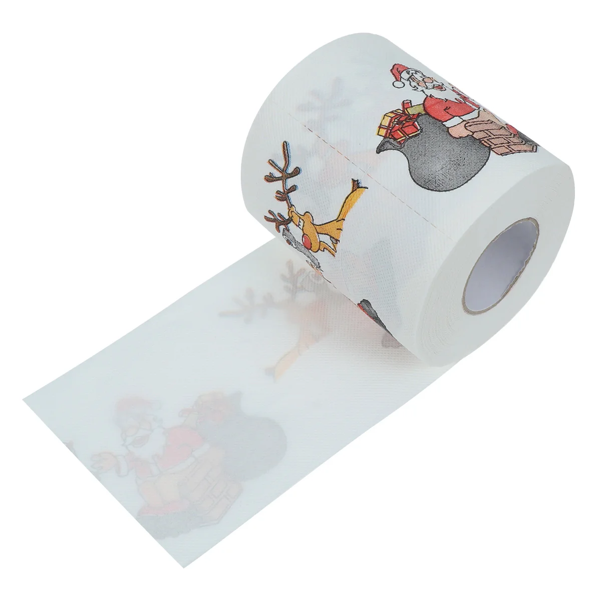 

Christmas Themed Tissue Roll Cartoon Printed Toilet Paper Festival Paper Towel for Kitchen Bathroom (Santa and Elk)