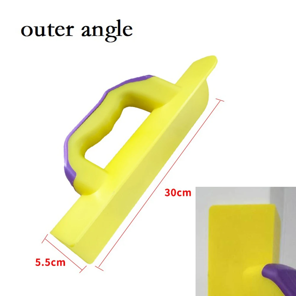 

1pc Inner Outer Wall Corner Trowel Plastic Drywall Edger Groover Tools Finishing Plastic Wall Corner Palette For Cement Finishin