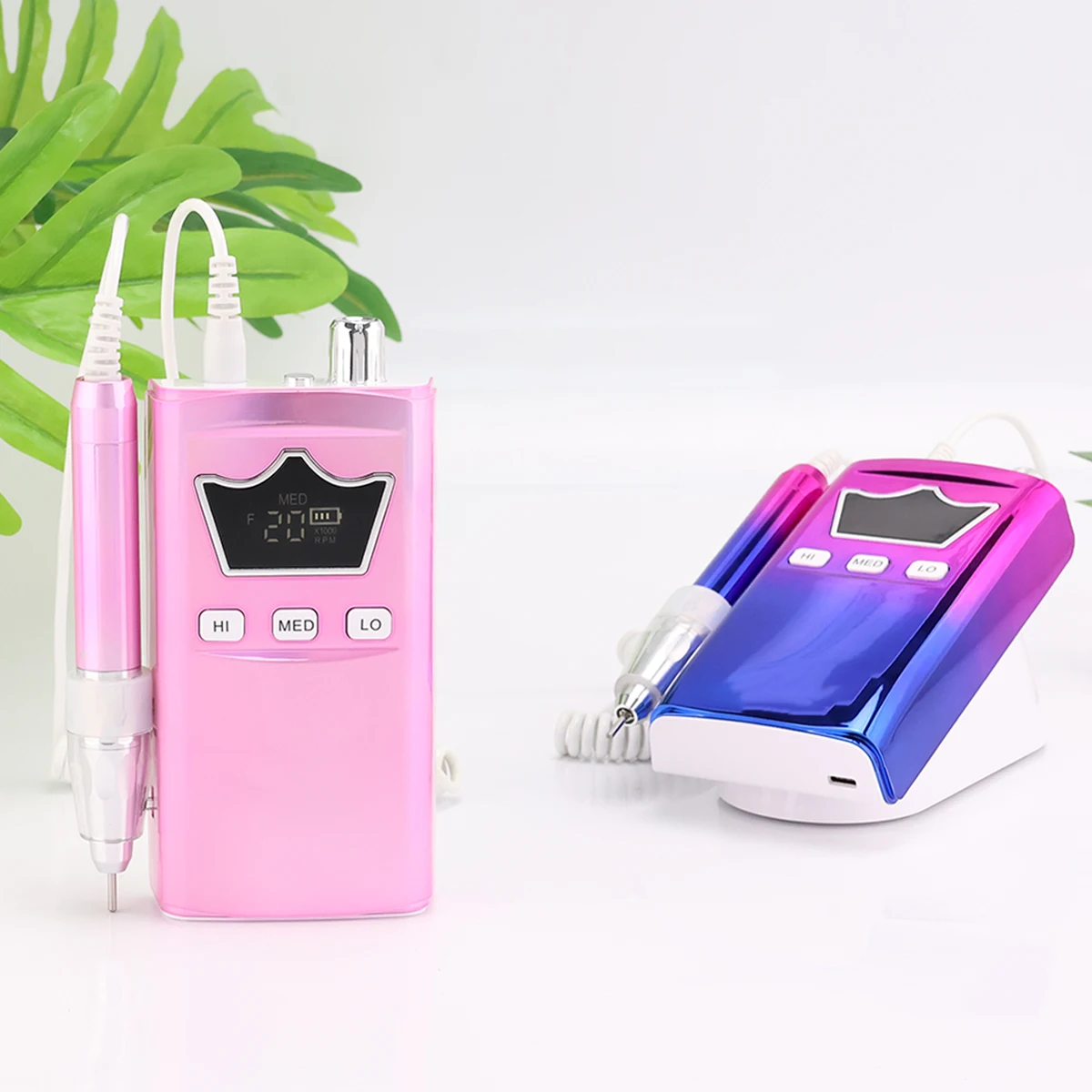 

Customized Adjustable Speed 35000rpm Brushless Motor Quiet Wireless Nail Drill Machine Electric Nail Polisher