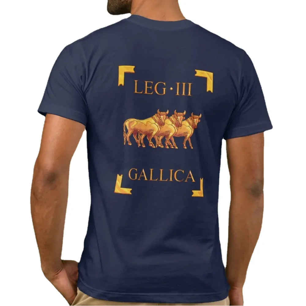 Legio III Gallica Three Bull Symbol 3st Roman Legion Vexillum T-Shirt 100% Cotton O-Neck Short Sleeve Summer Casual Mens T-shirt