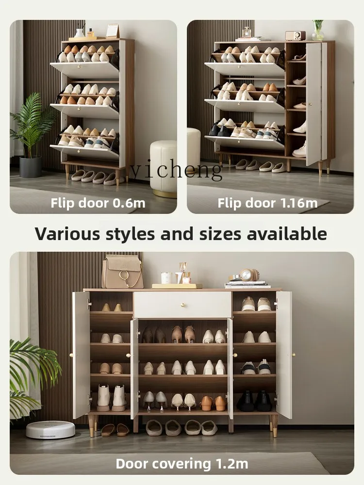 

LX Home Solid Wood Foot Shoe Cabinet for Home Entrance Indoor Entryway Cabinet