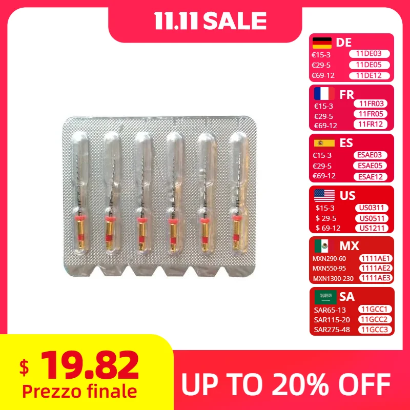 

Стоматологические красные Reciproc файлы возвратно-поступательные R25 стоматологические роторные файлы эндодонтические NITI файлы использование корневого канала стоматология Endo инструменты