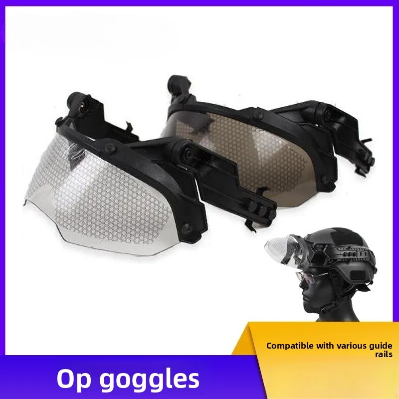 Óculos de guia tático rápido op óculos wearable miopia mich ajustável pc anti-nevoeiro lentes anti-motim