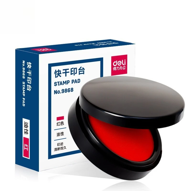 Red Ink Pad Office Financial Personal Fingerprint Portable Ink Pad Inkpads for Stamp Seals Calligraphy Painting Seal Ink Paste