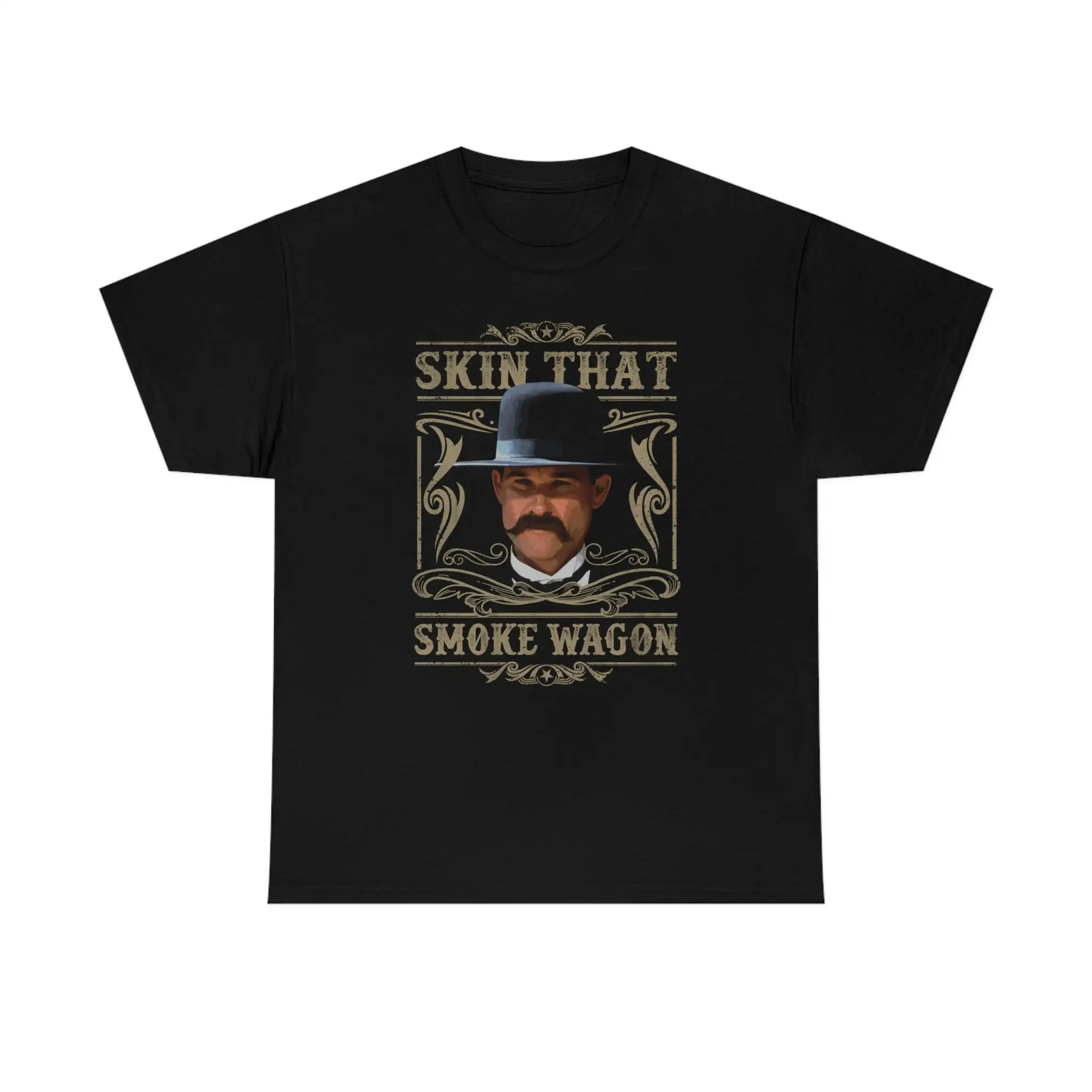 Skin That Smoke Wagon Iconic Western T Shirt