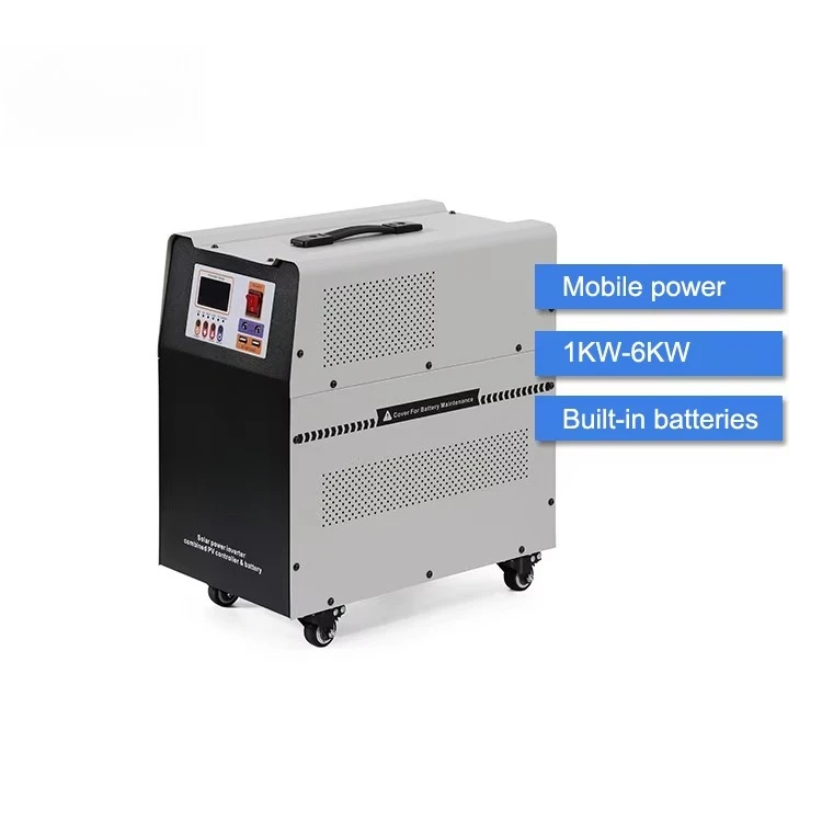 Portable off-grid inverters for solar power generation systems of various solar panels