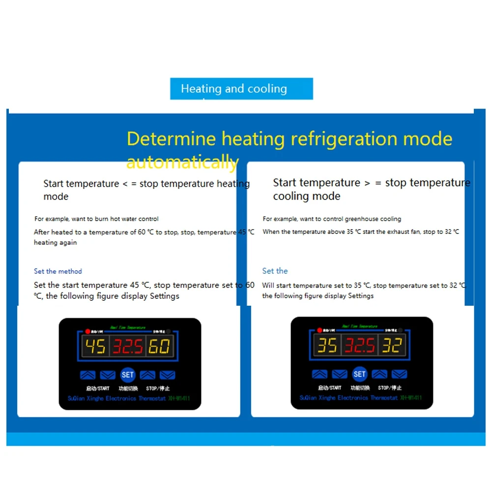 1 шт. W1411 10A светодиодный цифровой контроллер температуры, термостат, переключатель, датчик для теплиц, животных, мужа 12VABGI