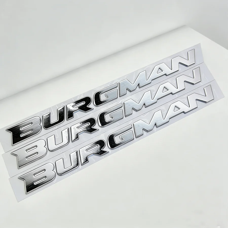 3 uds 3D cromado emblema de motocicleta insignia calcomanías Scooter pegatinas reflectantes para Suzuki Burgman AN125 AN200 AN400 AN650