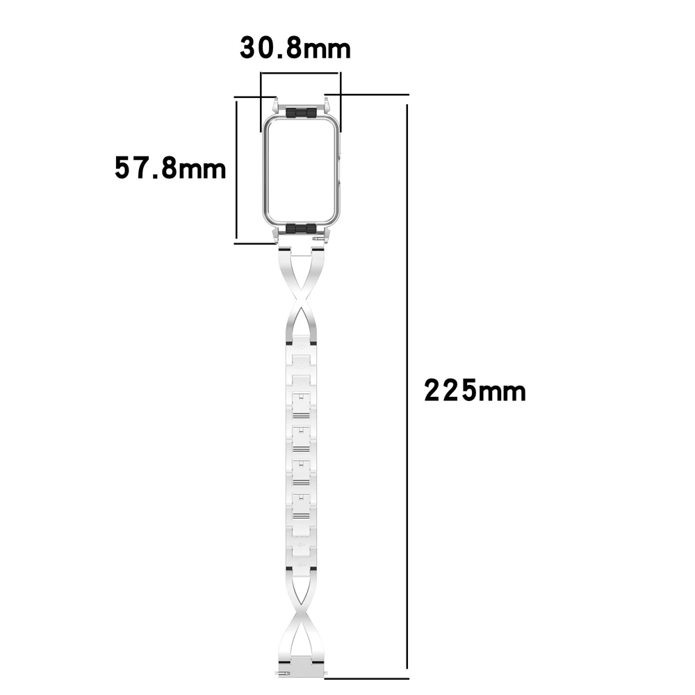 سوار ساعة معدني مرصع بالماس لشريط سامسونج ، حزام بإطار ساعة ، بديل من الفولاذ المقاوم للصدأ ، Galaxy Fit3 ،