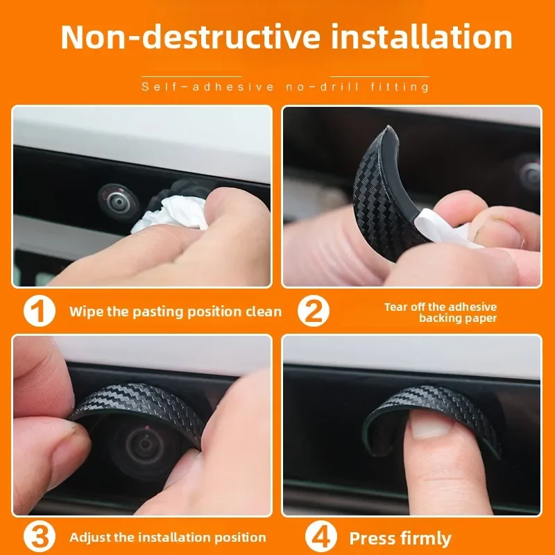 Car Backup Camera Lens Protector Universal Waterproof Anti Scratch 360 Panoramic Rear View Camera Cover Car Exterior Accessories - view 5