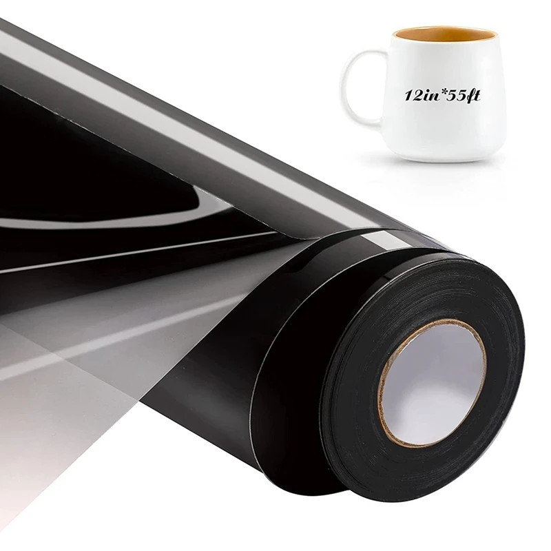 Permanent Vinyl - 12Inch X 55Ft, Adhesive Vinyl Roll For Cricut, Silhouette, Party Decoration, Scrapbooking