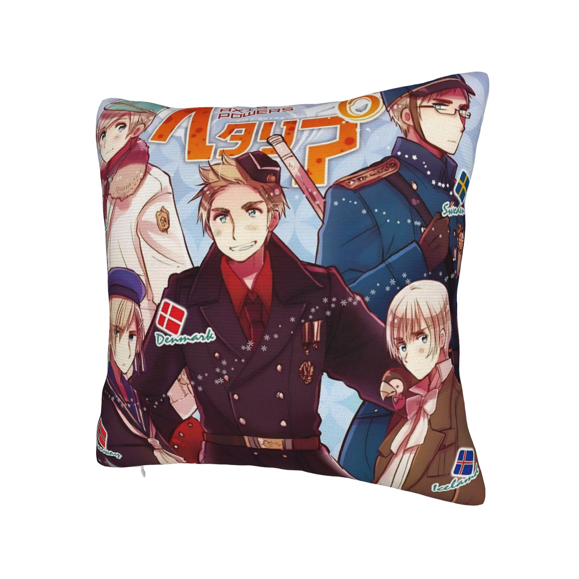 Decorative Pillow Cover Hetalias Axis Powers Accessories Home  Pillow Case Cover Square Multi-Size