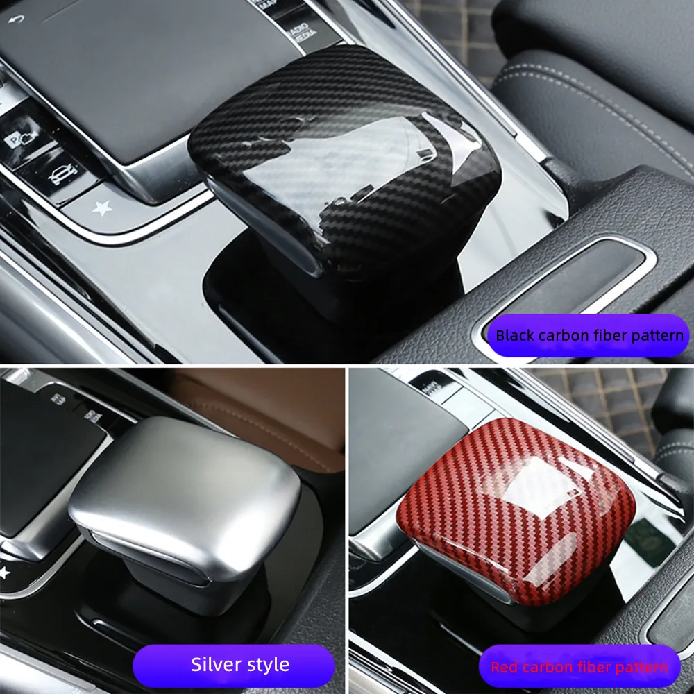 

For Mercedes-Benz new B-class GLB GLA central control armrest head decorative cover carbon fiber pattern interior modification